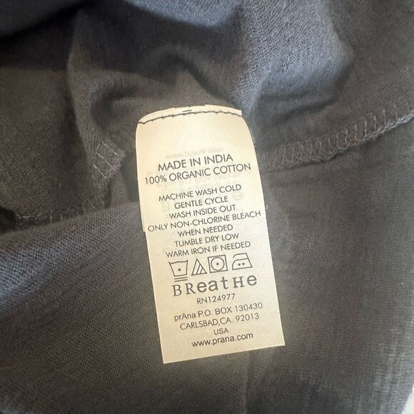 Prana Tribal Embroidered 100% Cotton Indie Sundress Coal NWT Size Large - Picture 10 of 12